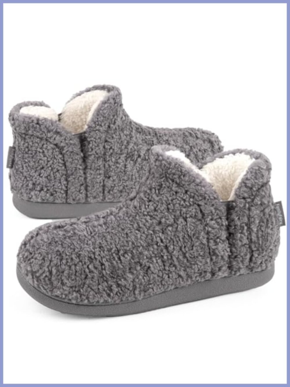 Women's Shearling Velvet Bootie Slippers Memory Foam Indoor House Shoes